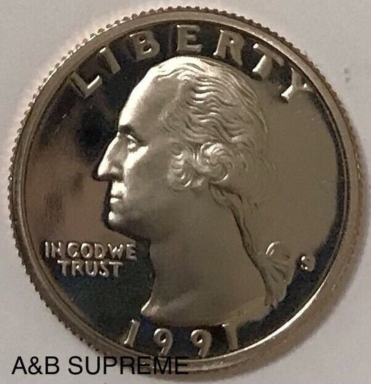 1991 S Washington Quarter Dollar Clad Gem Proof