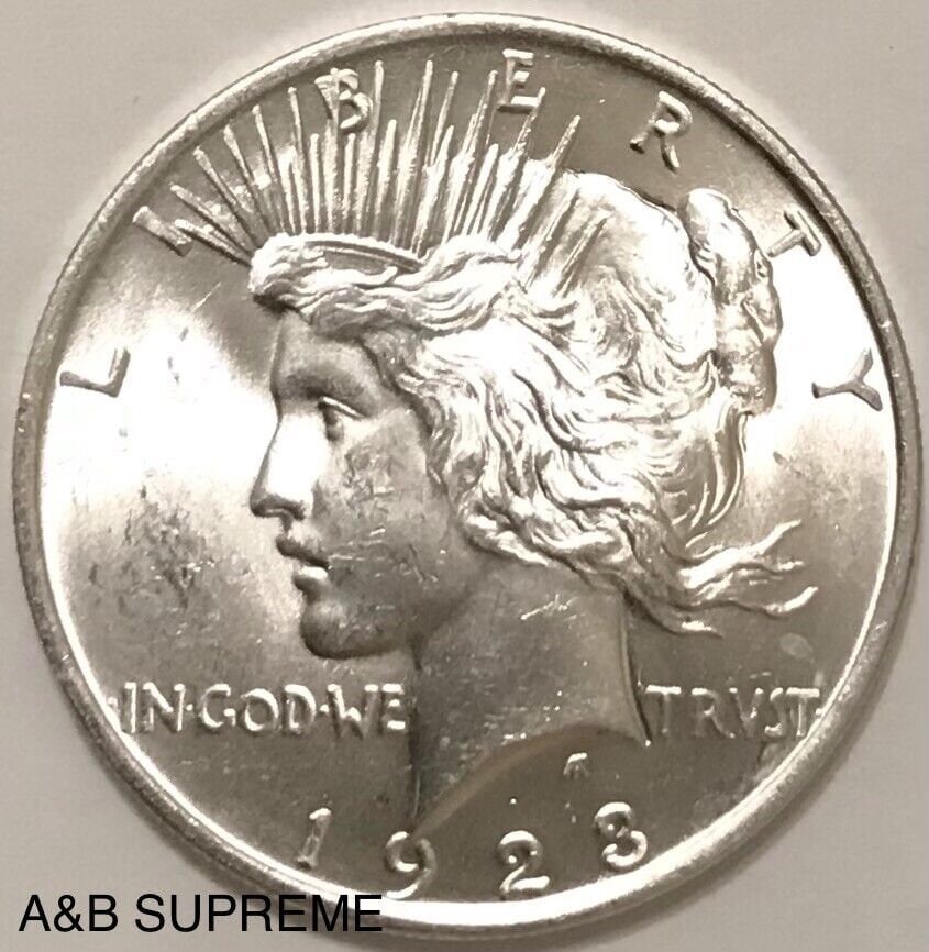 1) Peace Dollar From OBW Roll Estate Sale Hoard GEM BU Uncirculated 90% Silver