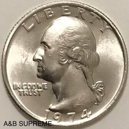 1974 Washington Quarter Dollar Gem Bu Uncirculated