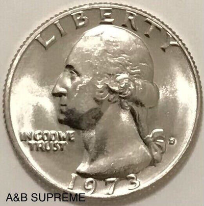 1973 D Washington Quarter Dollar Gem Bu Uncirculated