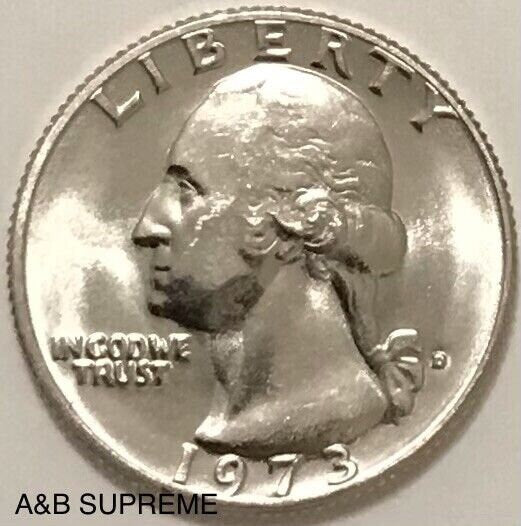 1973 D Washington Quarter Dollar Gem Bu Uncirculated