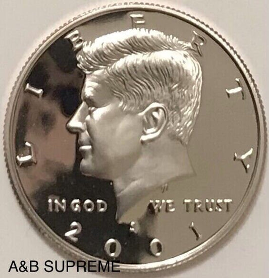 2001 S Kennedy Half Dollar Gem Cameo Clad Proof