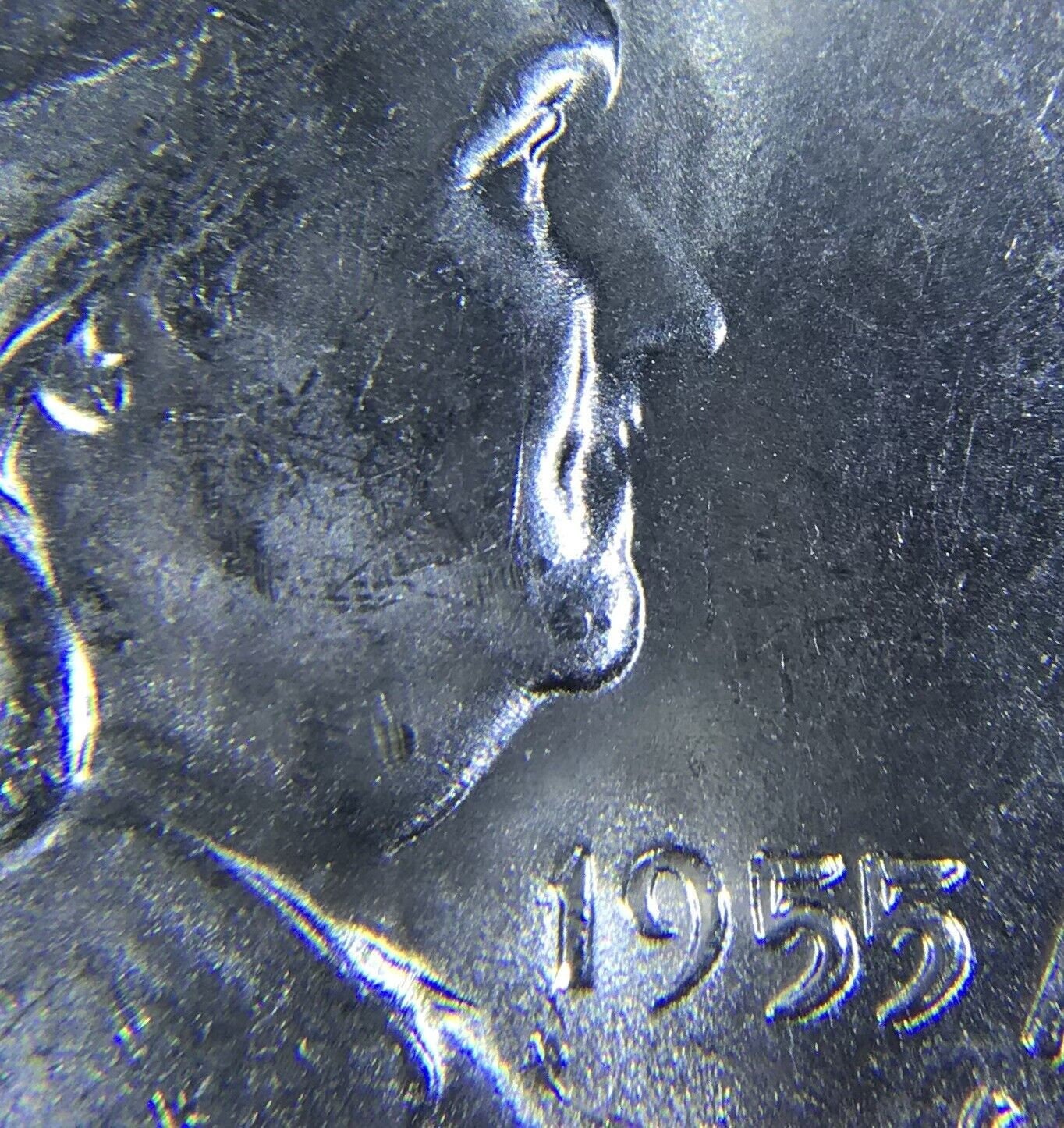 1955 Franklin Half Dollar "Bugs Bunny" Gem Bu Uncirculated 90% Silver