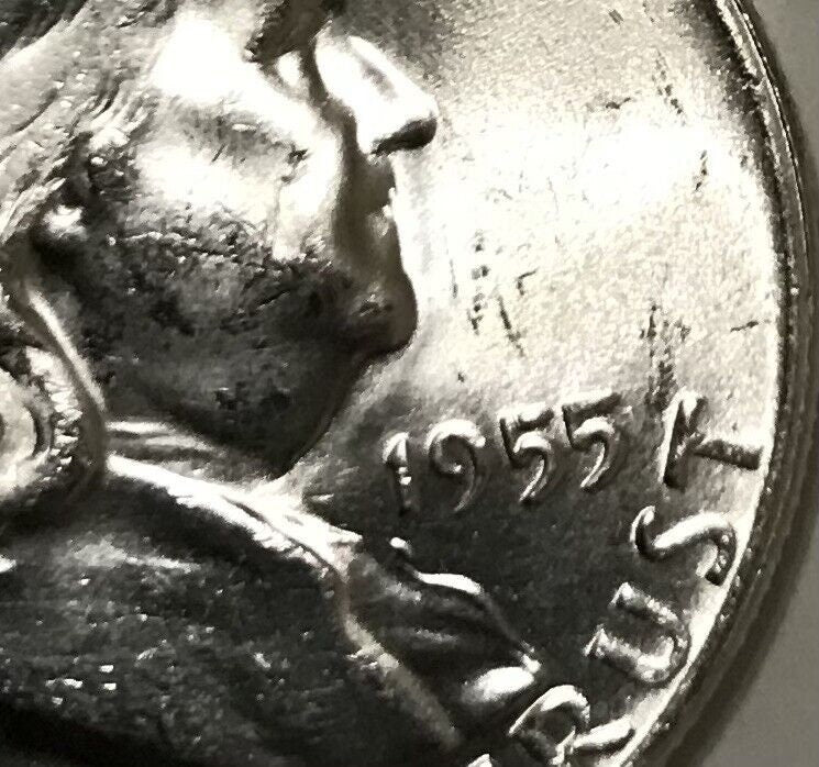 1955 Franklin Half Dollar "Bugs Bunny" Gem Bu Uncirculated 90% Silver