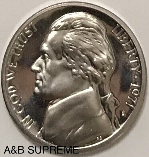 1971 S Jefferson Nickel Gem Proof Full Steps