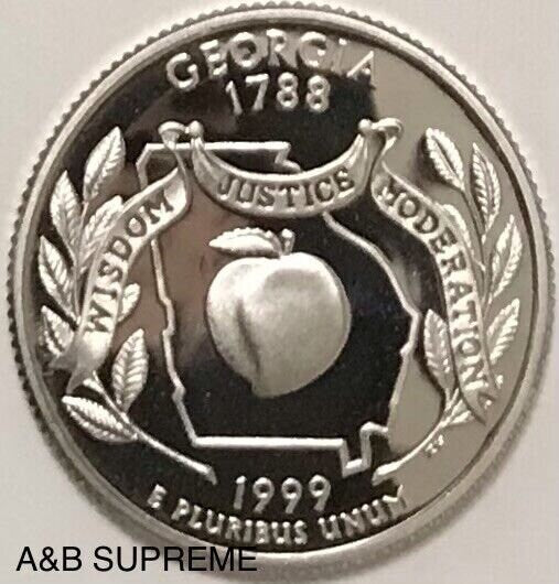 1999 S State Quarter Georgia Deep Cameo Clad Gem Proof