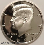 1991 S Kennedy Half Dollar Gem Cameo Clad Proof