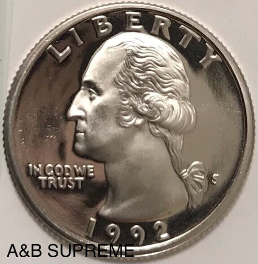 1992 S Washington Quarter Dollar Clad Gem Proof