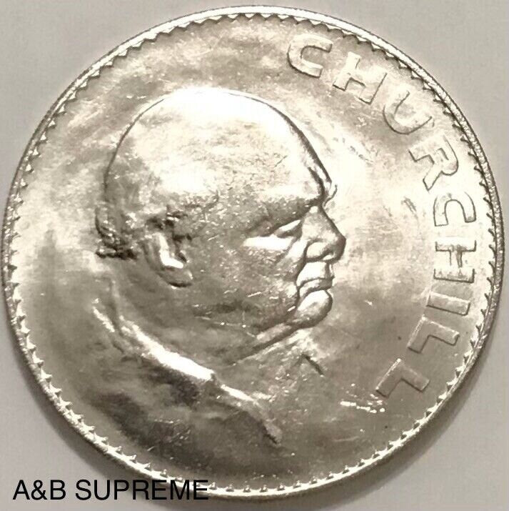 1965 Great Britain Winston Churchill & Elizabeth II 1 Crown Commemorative Unc.
