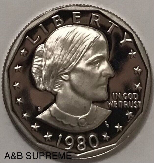 1980 S Susan B Anthony SBA Dollar Cameo Gem Clad Proof