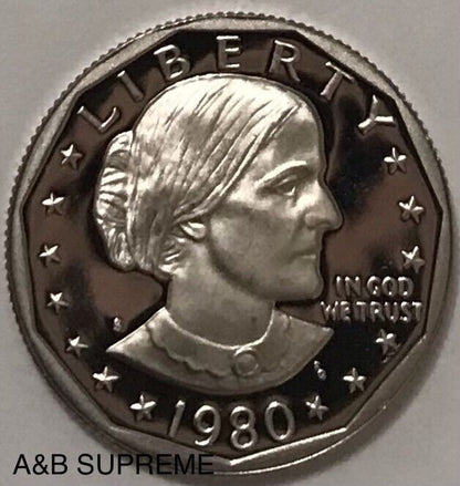 1980 S Susan B Anthony SBA Dollar Cameo Gem Clad Proof