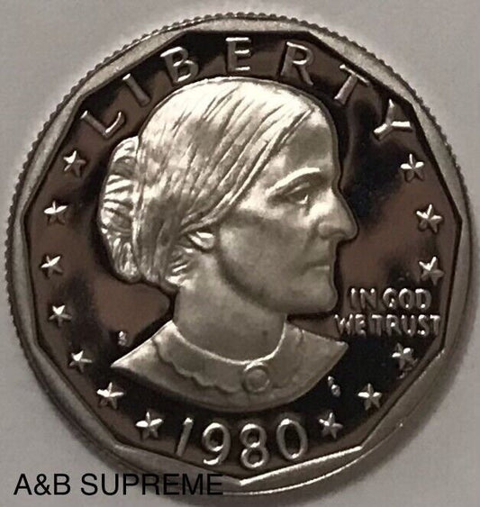 1980 S Susan B Anthony SBA Dollar Cameo Gem Clad Proof