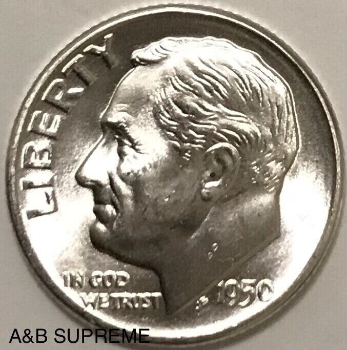 1948 D Roosevelt Dime Gem Bu Uncirculated 90% Silver