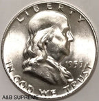 1959 Franklin Half Dollar Gem Bu Uncirculated 90% Silver