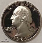 1981 S Washington Quarter Dollar Clad Gem Proof