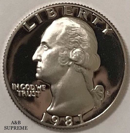 1981 S Washington Quarter Dollar Clad Gem Proof
