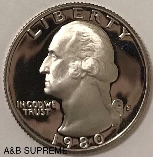 1980 S Washington Quarter Dollar Clad Gem Proof