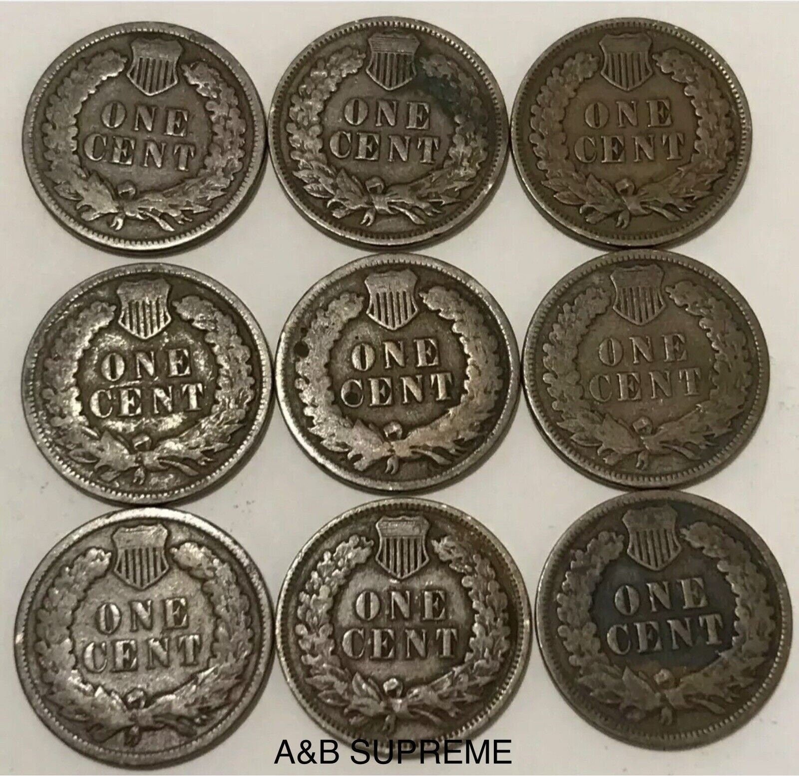 Large Collection Of Indian Head Cent Penny 1858-1909