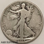 1918 Walking Liberty Half Dollar Very Good VG 90% Silver