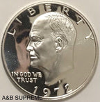 1972 S Eisenhower Dollar 40% Silver Superb Gem Cameo Proof