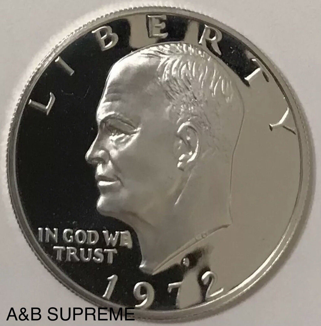 1972 S Eisenhower Dollar 40% Silver Superb Gem Cameo Proof