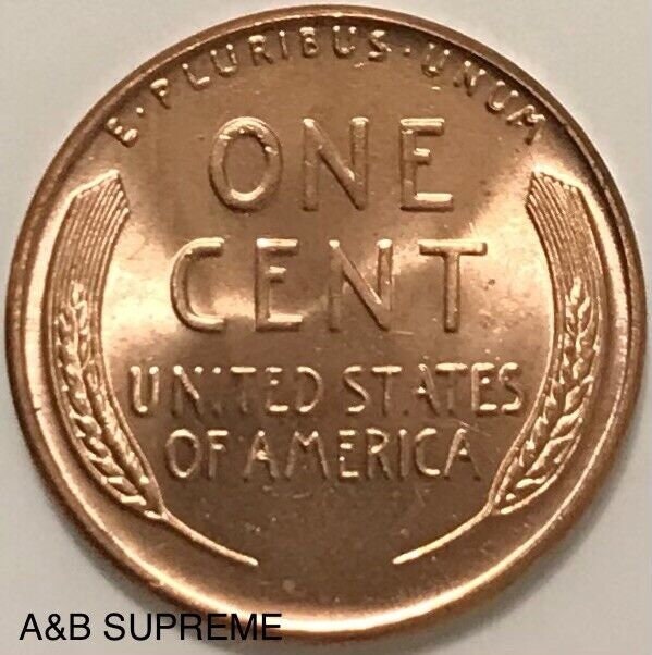 1956 Lincoln Wheat Cent Bronze Penny Gem Bu Uncirculated