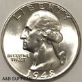 1948 Washington Quarter Gem Bu Uncirculated 90% Silver