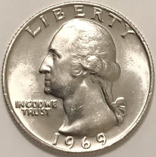 1969 Washington Quarter Dollar Gem Bu Uncirculated