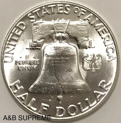 1953 Franklin Half Dollar Gem Bu Uncirculated 90% Silver