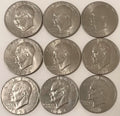 Eisenhower Dollars 9 Coins Per Lot Grab Bag