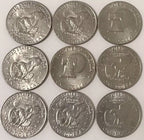 Eisenhower Dollars 9 Coins Per Lot Grab Bag