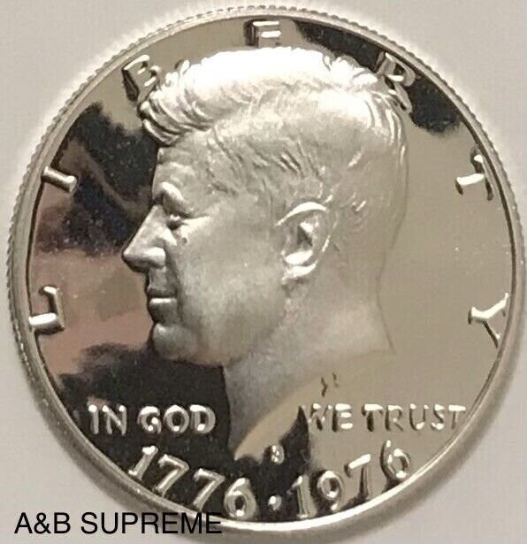 1976 S Kennedy Half Dollar 40% Silver Gem Cameo Proof Bicentennial
