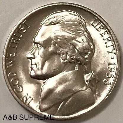 1938 Jefferson Nickel Gem Bu Uncirculated First Year Of Issue