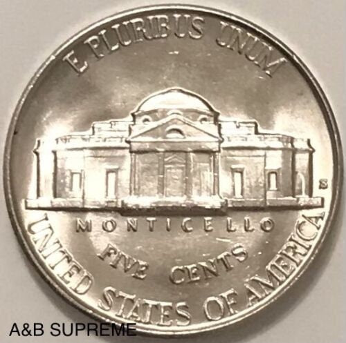1938 S Jefferson Nickel Gem Bu Uncirculated First Year Of Issue