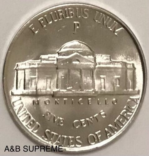 1943 P Jefferson War Nickel Gem Bu Uncirculated 35% Silver
