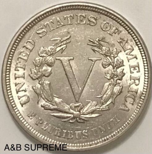 1883 No Cents Liberty Head V Nickel Bu-Gem Uncirculated