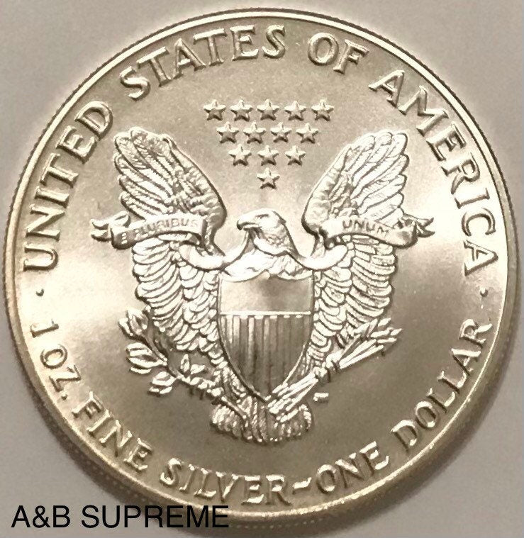 1986 American Silver Eagle 1 Troy Oz .999 Fine Silver Superb Gem Bu Uncirculated