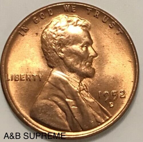 1952 D Lincoln Wheat Cent Gem Bu Uncirculated Penny