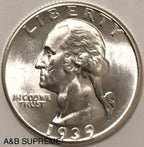 1939 D Washington Quarter Gem Bu Uncirculated 90% Silver