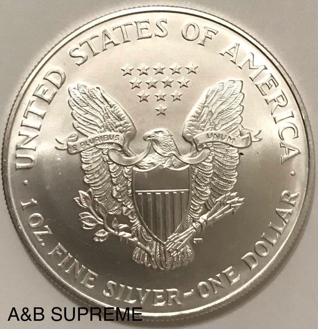 1996 American Silver Eagle 1 Troy Oz .999 Fine Silver Gem Bu Uncirculated