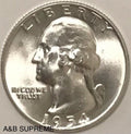 1954 D Washington Quarter Gem Bu Uncirculated 90% Silver