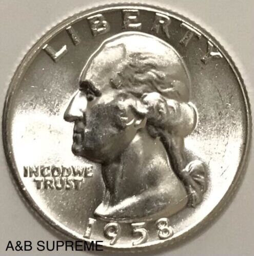 1958 Washington Quarter Gem Bu Uncirculated 90% Silver