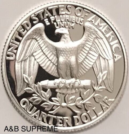 1993 S Washington Quarter Dollar Deep Cameo Gem Proof 90% Silver