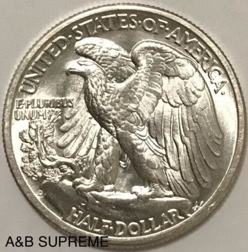 1942 D Walking Liberty Half Dollar Gem Bu Uncirculated 90% Silver