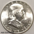 1949 S Franklin Half Dollar Gem Bu Uncirculated 90% Silver