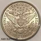 1892 Barber Quarter  Bu-Gem Uncirculated 90% Silver