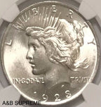 1923 Peace Dollar NGC MS 63 With Strong Mint Luster