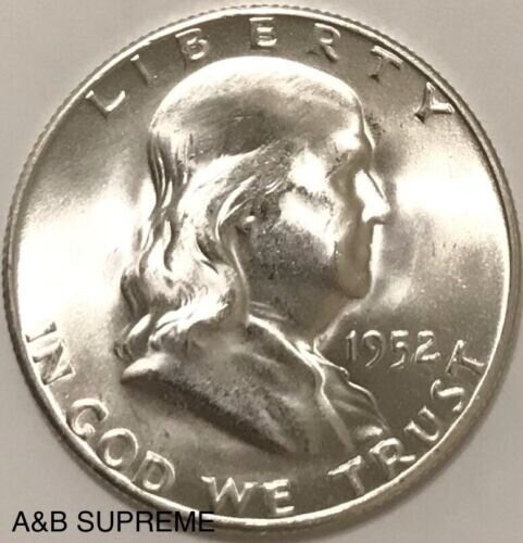 1952 S Franklin Half Dollar Gem Bu Uncirculated 90% Silver