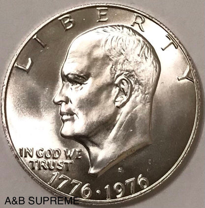 1976 S Eisenhower Dollar 40% Silver Gem Bu Uncirculated Bicentennial