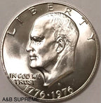 1976 S Eisenhower Dollar 40% Silver Gem Bu Uncirculated Bicentennial